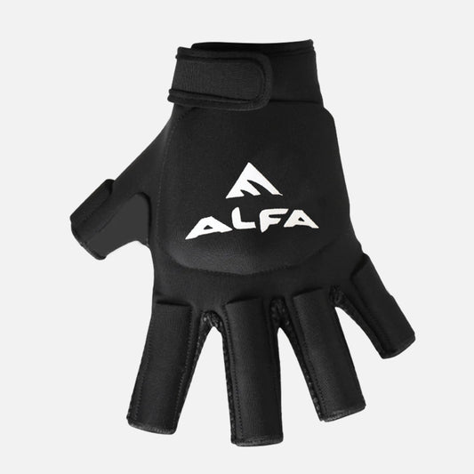 ALFA Black Padded Gloves - 3/4 FINGER